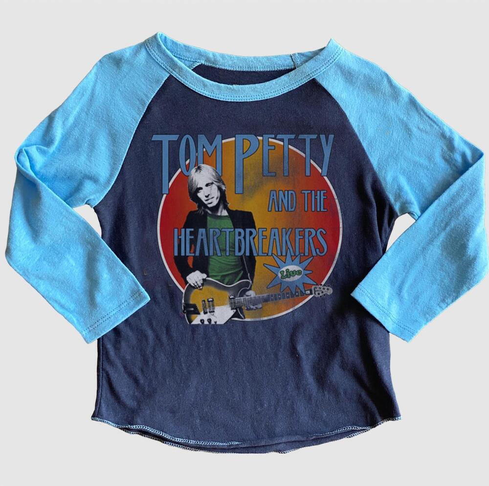 NEW ROWDY SPROUT kid's tom petty raglan tee in blue